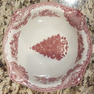 Old Britain Castles Pink Christmas (England 1883)by JOHNSON BROTHERS